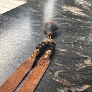 Twine And Twig Long Beaded w/Horse Hair Tassel